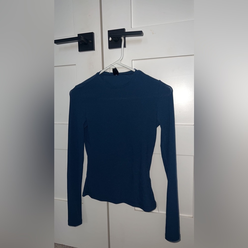 Long sleeve blue shirt